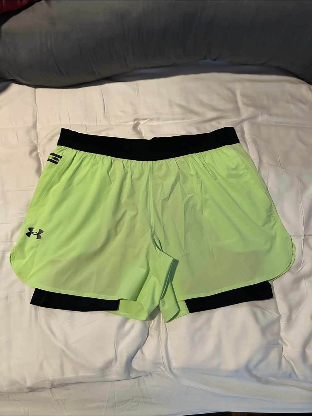 Under Armour Men's Vanish Elite 2-in-1 Running Swim Shorts Neon Green